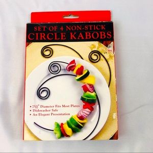 NIB Kabob set of 4 circular design non stick